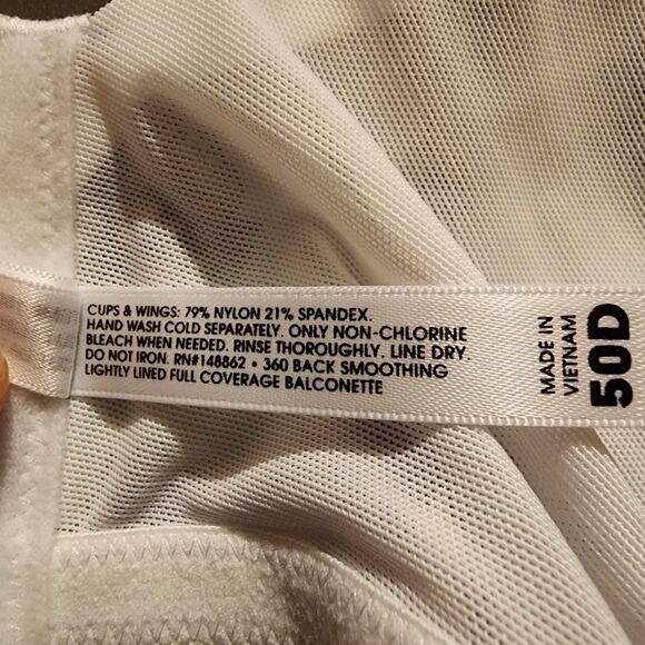 50D Torrid Balconette Bra Back Smoothing Full Coverage Purple Floral Wired Lined - Picture 8 of 8